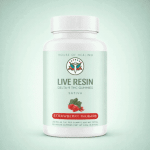 Live Resin Delta-9 THC Gummies - Strawberry Rhubarb (Sativa)